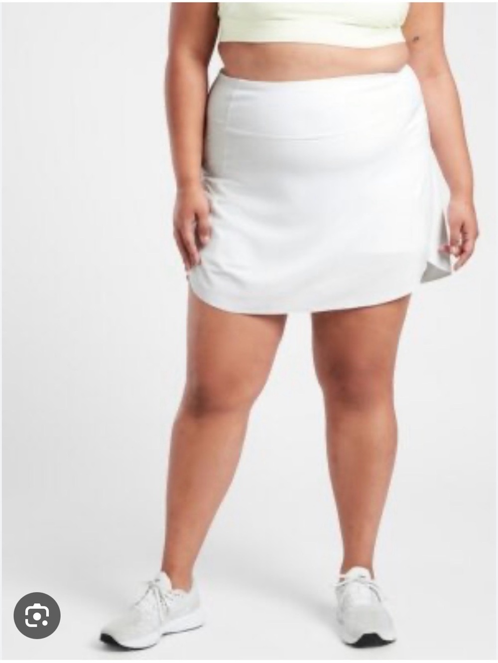 Athleta White Mini Skort with Smooth Waistband